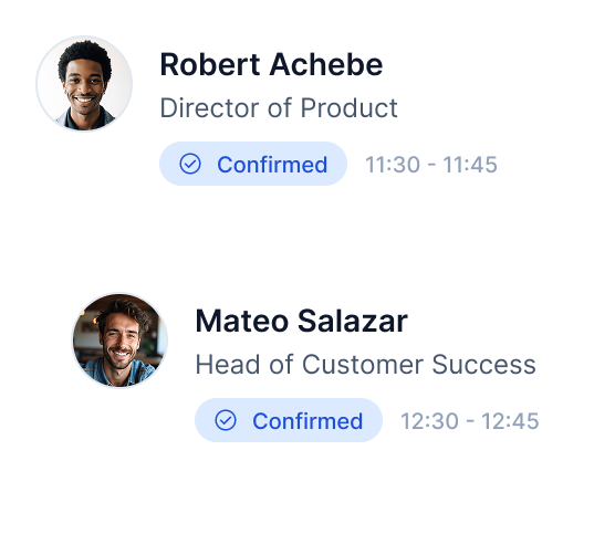 Two confirmed mutual meeting matches